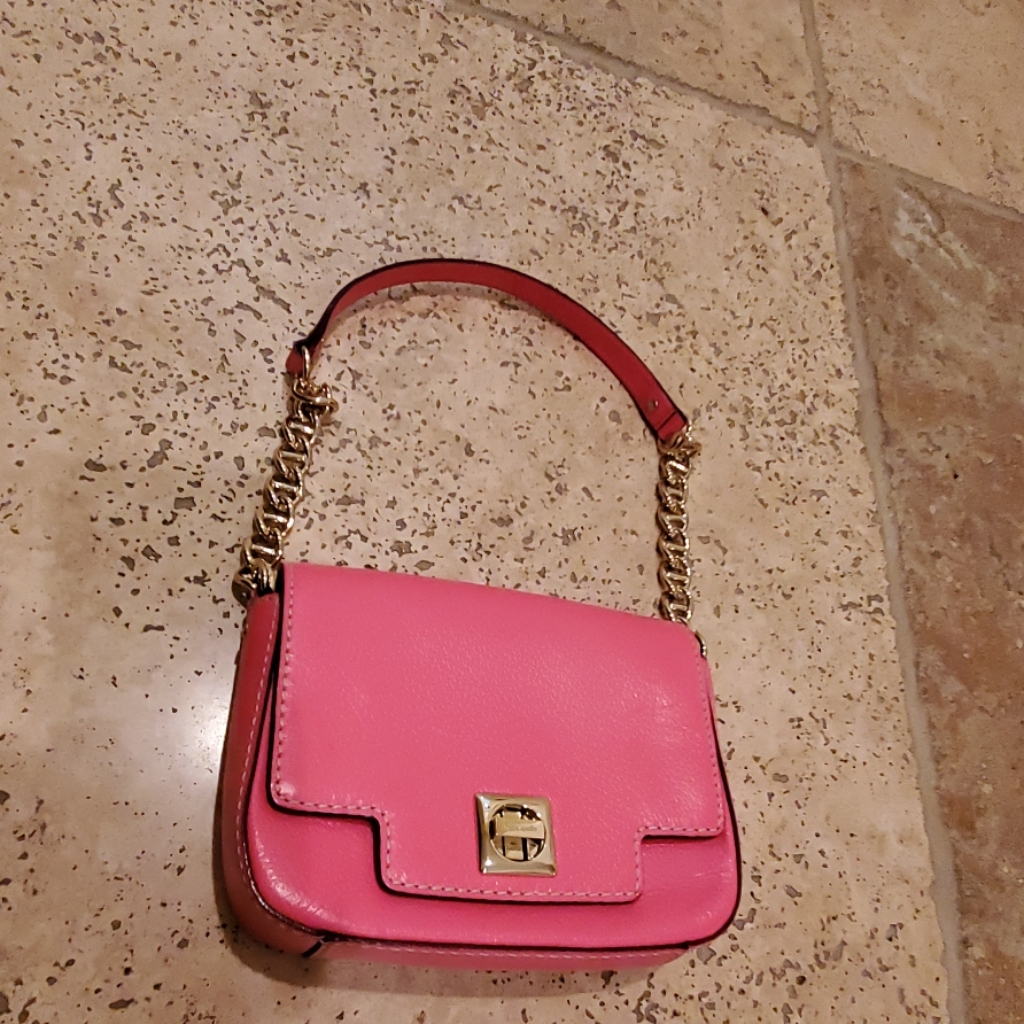 Kate Spade Pink Purse With Chain Strap